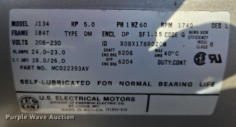 image for item EM8134 1995 Campbell Hausfeld air compressor