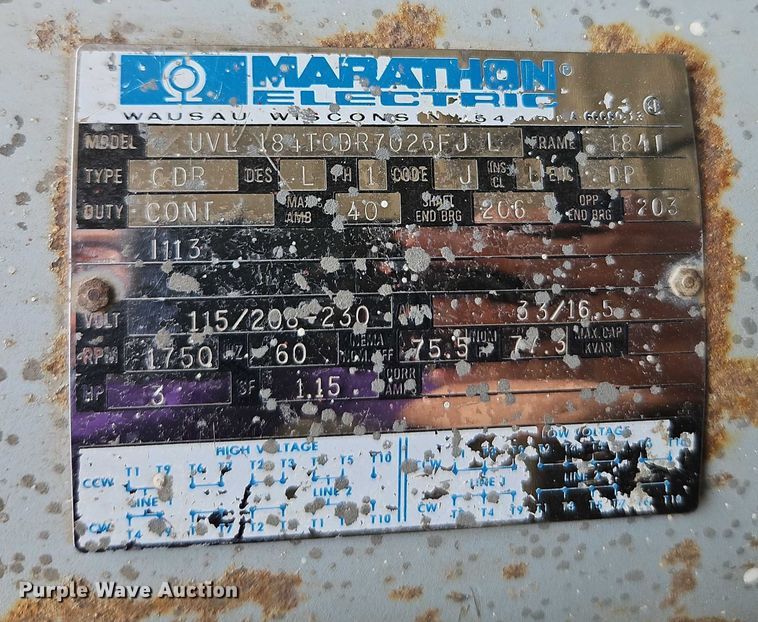 image for item EO4657 Quincy ATH3-80 air compressor