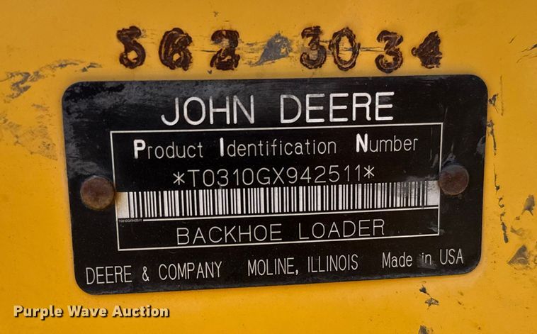 image for item ER2420 2005 John Deere 310G backhoe