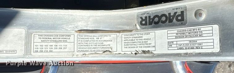 image for item ER2433 2005 Peterbilt 320 paint striper truck