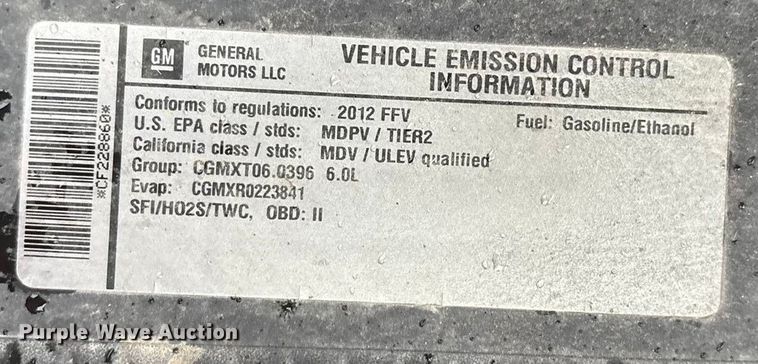 image for item ET4617 2012 Chevrolet Silverado 2500HD Crew Cab utility bed pickup truck