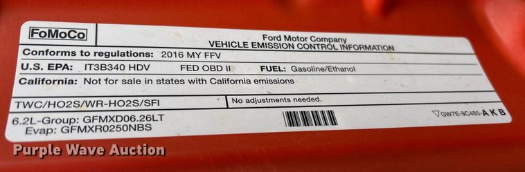 image for item ET4620 2016 Ford F250 Super Duty utility bed pickup truck