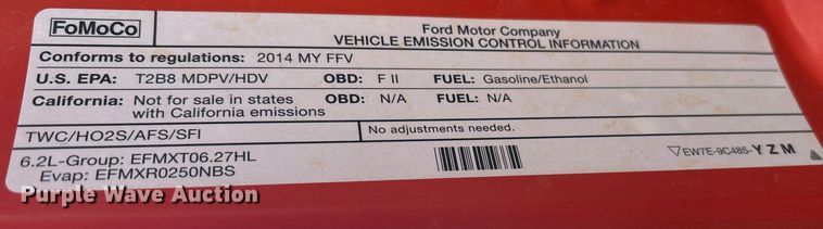 image for item ET4621 2014 Ford F250 Super Duty utility bed pickup truck