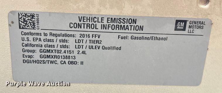 image for item ET4625 2016 Chevrolet Equinox SUV