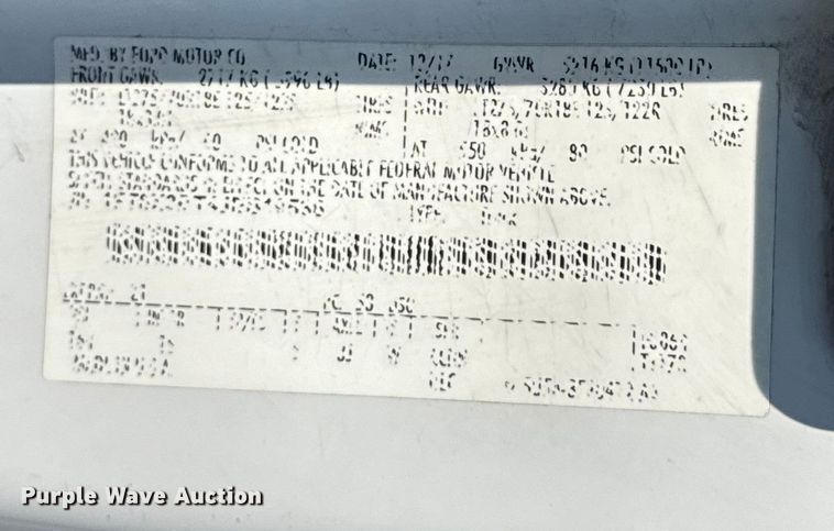 image for item DJ7824 2018 Ford F350 Super Duty SuperCab pickup truck