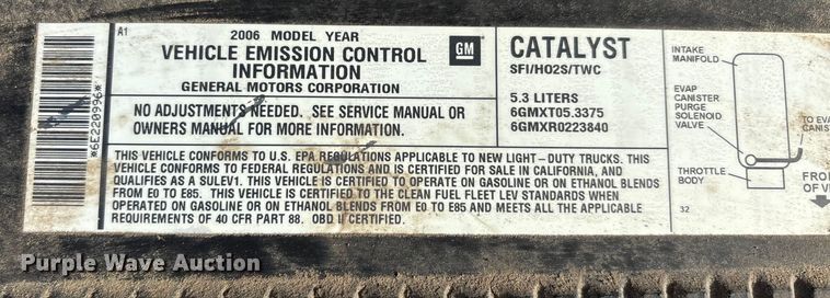 image for item DU1340 2006 Chevrolet Silverado 1500 pickup truck