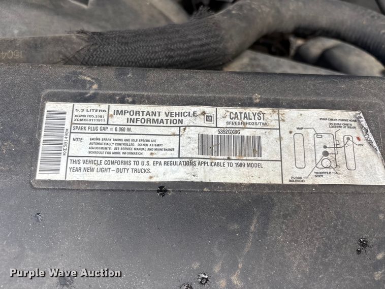 image for item DU1344 1999 GMC Sierra Ext. Cab pickup truck