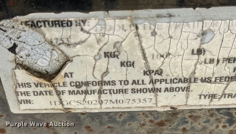 image for item DW6581 2007 Doolittle enclosed cargo trailer