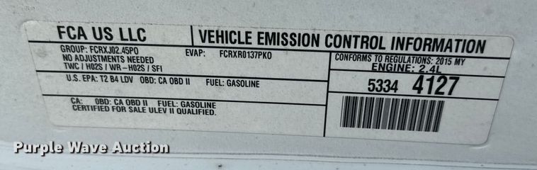 image for item DW6610 2015 RAM ProMaster City van