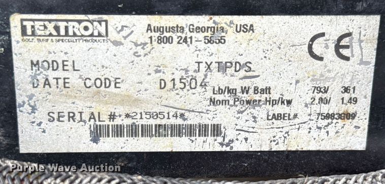 image for item DX5808 EZ-GO TXTPDS golf cart