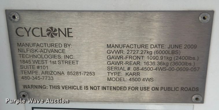 image for item DX5825 Nilfisk-Advance Cyclone 4500 4WS surface cleaner