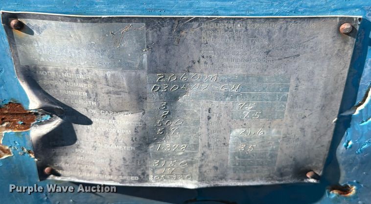 image for item DX5826 (2) Weatherford 2060M triplex pumps