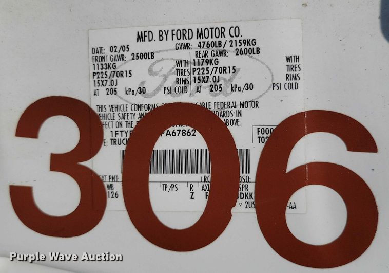 image for item DX7200 2005 Ford Ranger SuperCab pickup truck