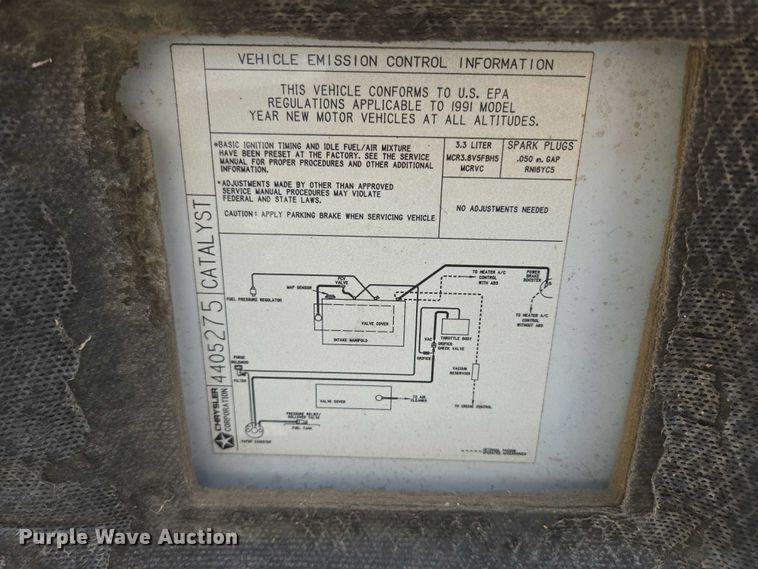 image for item DY1182 1991 Chrysler New Yorker 