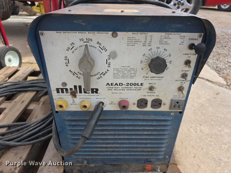 image for item DZ6330 Miller AEAD-200LE welder/generator