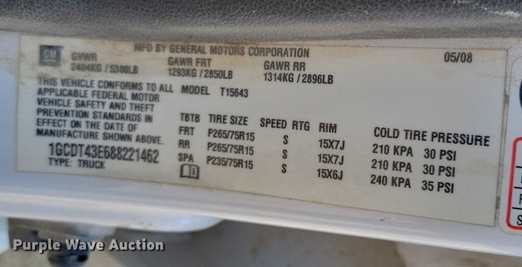 image for item DZ6604 2008 Chevrolet  Colorado Crew Cab pickup truck