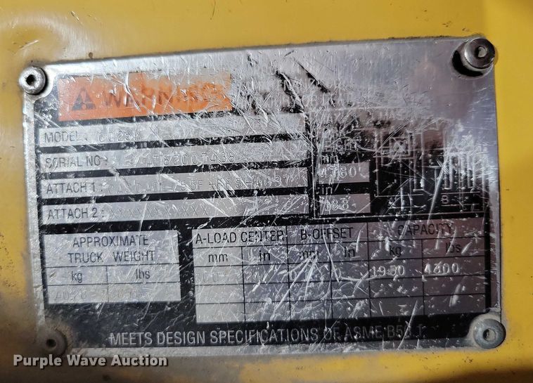 image for item DZ6644 Caterpillar  GC25K forklift