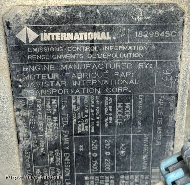 image for item EA7533 1998 International 4700 crane truck