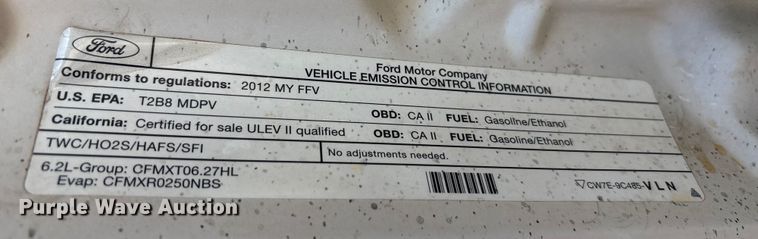 image for item EA7539 2012 Ford F350 Super Duty SuperCab utility bed pickup truck