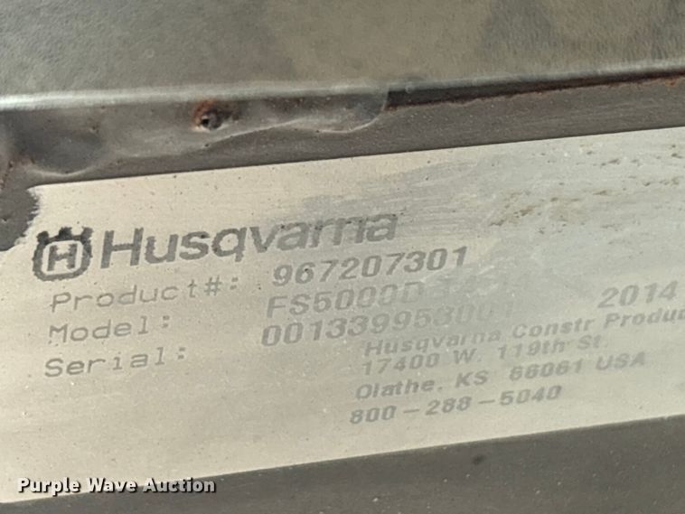image for item EA7560 2014 Husqvarna FS5000D concrete saw