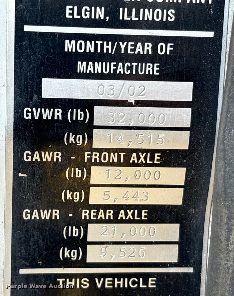 image for item EA7564 2002 Sterling SC8000 sweeper