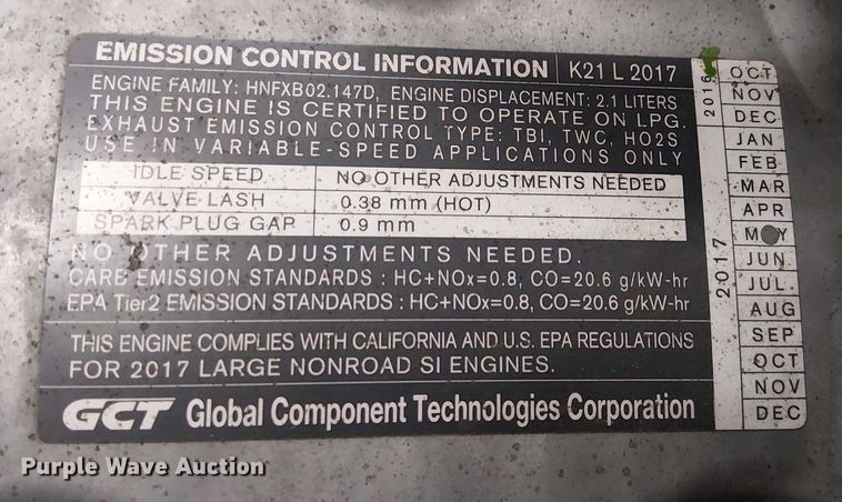 image for item EC1189 2017 UniCarriers PF50 forklift