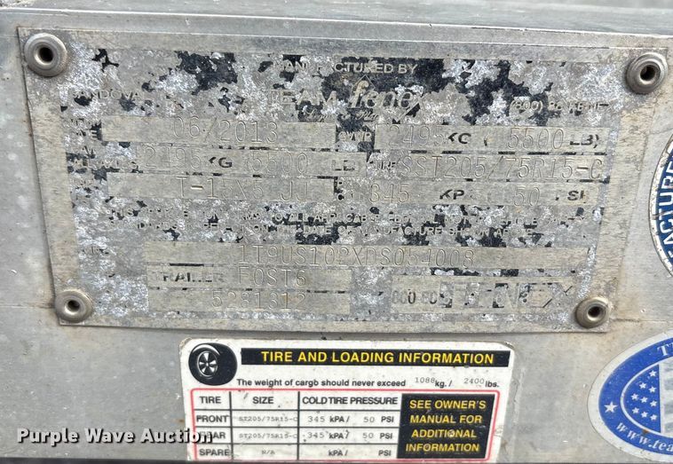 image for item EC4441 2013 Team Fenex Fost 6 fiber optic splicing trailer