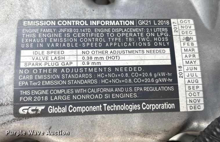 image for item EC8015 2018 UniCarriers PF50 forklift