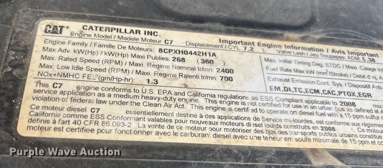 image for item EC8018 2008 Ford F750 Super Duty XL dump truck