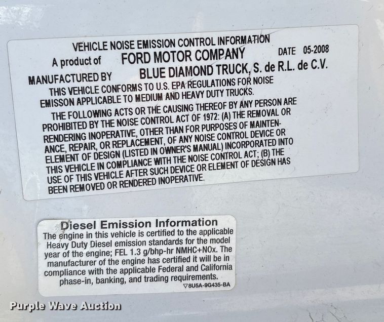 image for item EC8018 2008 Ford F750 Super Duty XL dump truck