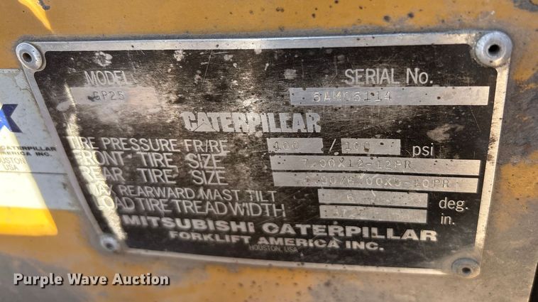image for item EC8033 1997 Caterpillar GP25 forklift