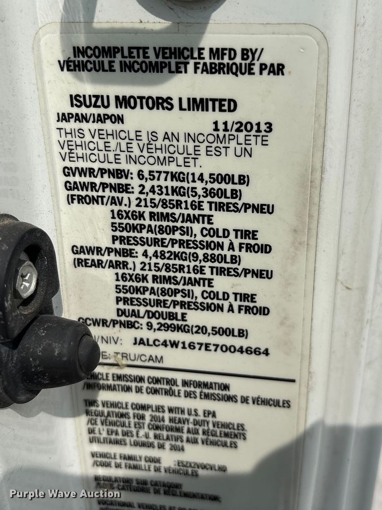 image for item ED2232 2014 Isuzu NPRHD box truck