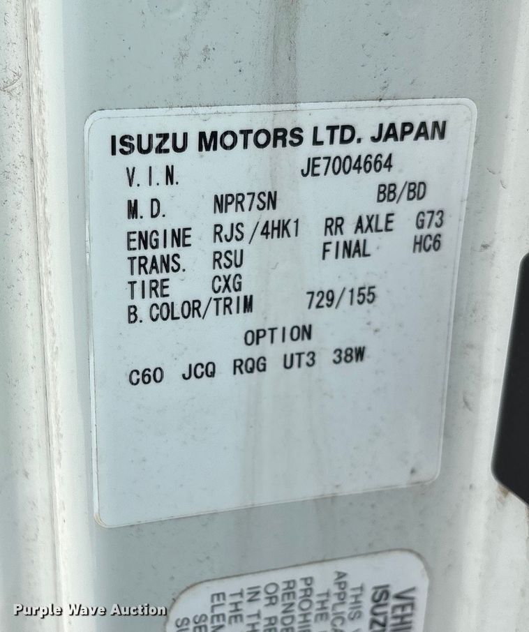 image for item ED2232 2014 Isuzu NPRHD box truck