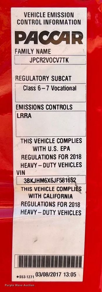 image for item ED2242 2018 Kenworth K270 box truck