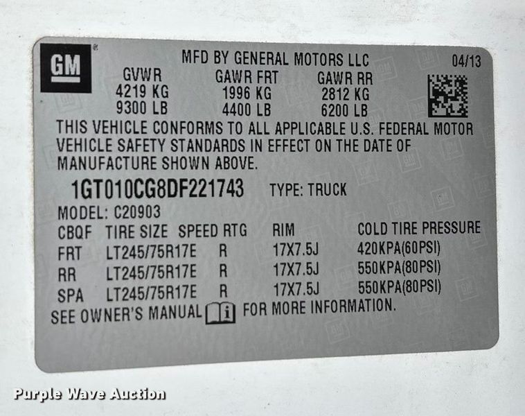 image for item ED2253 2013 GMC Sierra 2500HD pickup truck