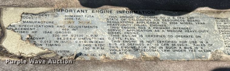 image for item ED5911 2008 Hino 268 flatbed truck