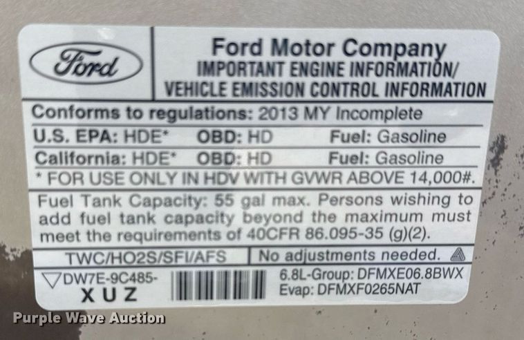 image for item EG5962 2013 Ford E450 Super Duty shuttle bus