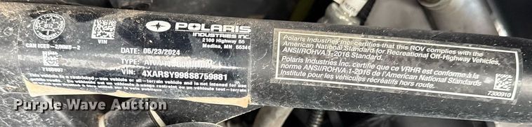 image for item EG5996 2025 Polaris XP1000 utility vehicle