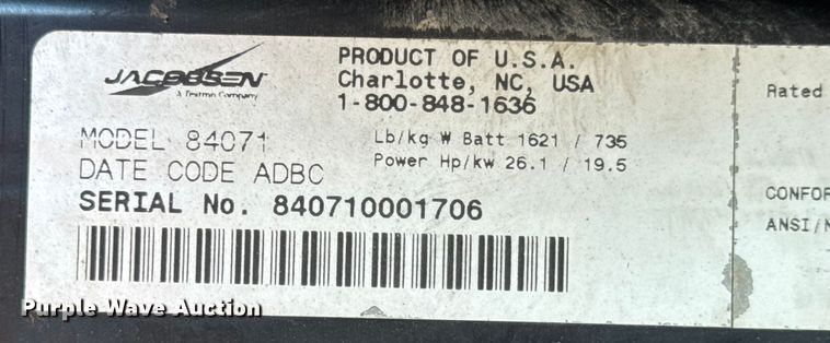 image for item EG6088 2012 Jacobson Haulster 84071 utility vehicle