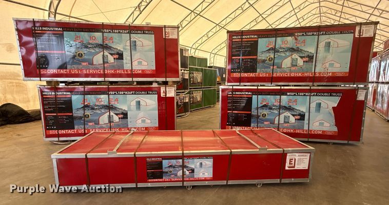 image for item EG8233 Hills Industrial double truss arch storage shelter