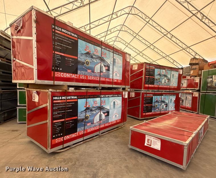 image for item EG8233 Hills Industrial double truss arch storage shelter