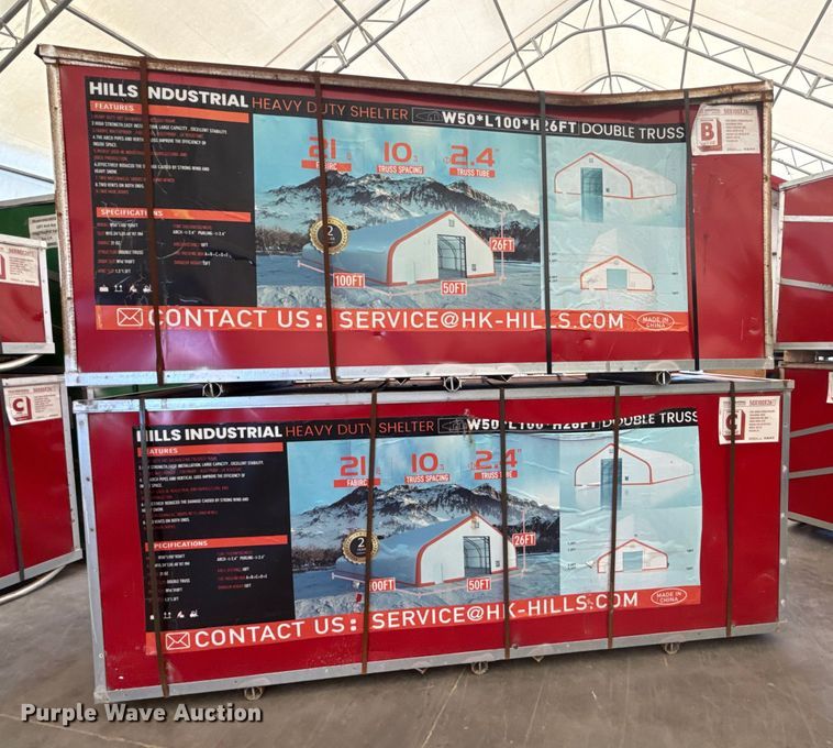 image for item EG8233 Hills Industrial double truss arch storage shelter