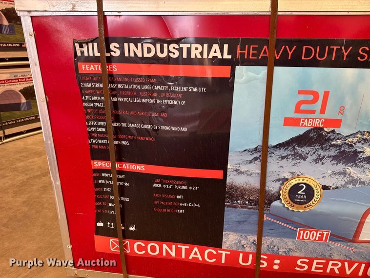 image for item EG8233 Hills Industrial double truss arch storage shelter