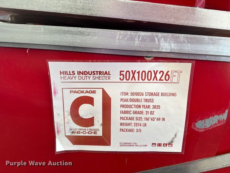 image for item EG8233 Hills Industrial double truss arch storage shelter