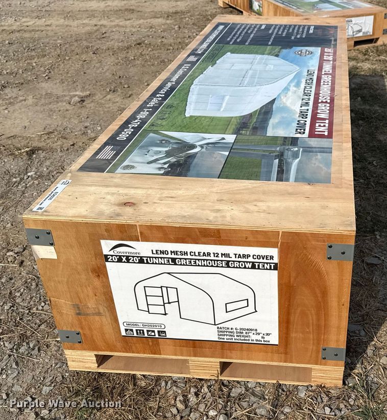 image for item EG8235 Covermore GH202010 tunnel greenhouse grow tent