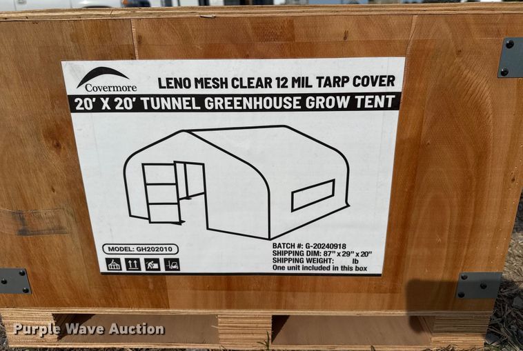 image for item EG8235 Covermore GH202010 tunnel greenhouse grow tent