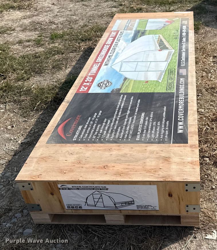 image for item EG8236 Covermore GH122007 tunnel greenhouse grow tent