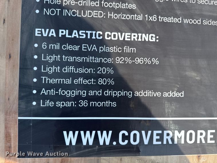 image for item EG8236 Covermore GH122007 tunnel greenhouse grow tent