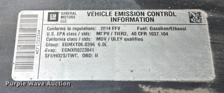 image for item EH7450 2014 Chevrolet Silverado 2500HD Crew Cab pickup truck