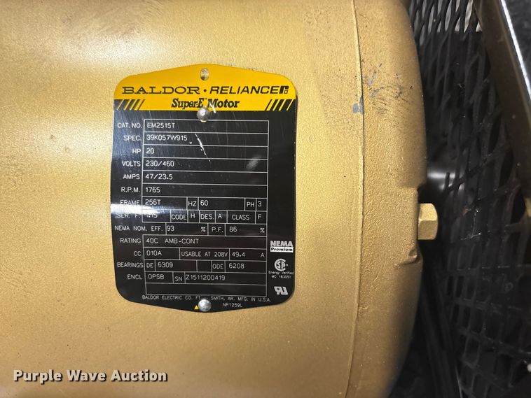 image for item EH7507 2016 Gardener Denver air compressor